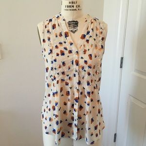 Anthropologie Strawberry Blouse